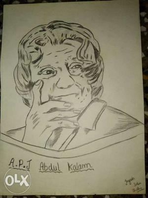 Hand made sketch of A.P.J abdul kalam