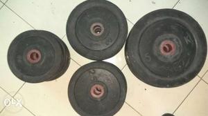Home Gym- Dumbells 50kgs weights and steel rod