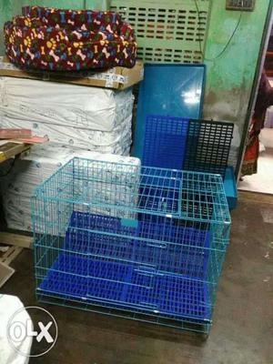 Large size Foldable Dog cage with Tray available