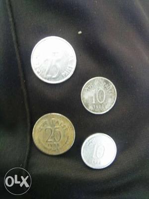 Old coins 10 paise and 25 paise