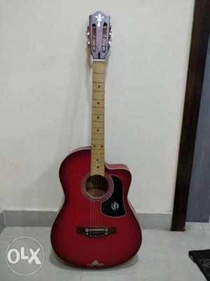 Red Cutaway Guitar