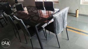 Six sheater dinning table with 6 chairs