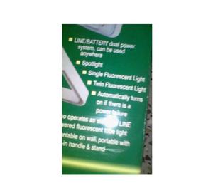 Emergency light brand new. Rechargeable twin fluorescent