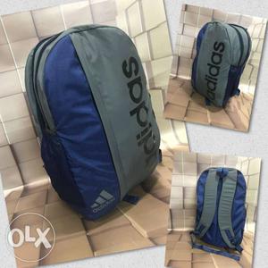 Blue And Gray Adidas Backpack Collage