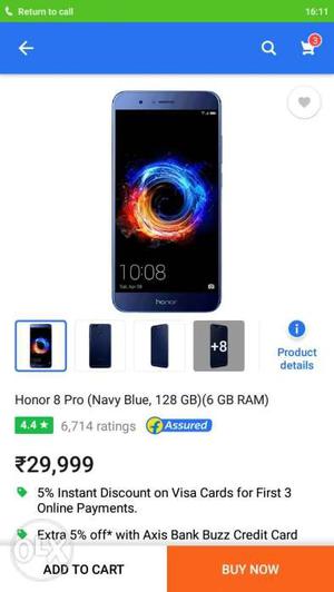 Honour 8 pro only of 8 days urgent sell with 3
