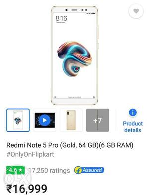 New Redmi Note 5 Pro 6 Gb Ram 64 Gb Rom Sealpack