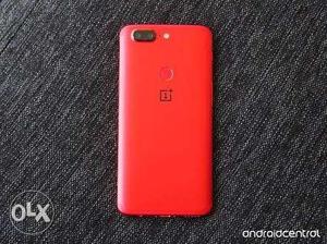 One plus 5 T Lava red 4 months old covered