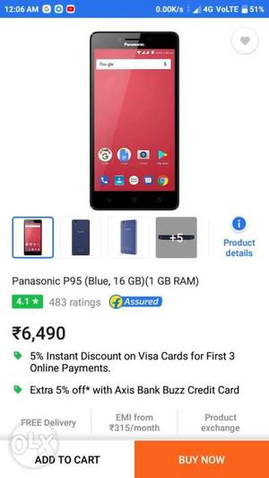 Panasonic p95 fresh piece sealed pack