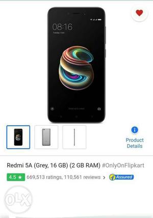 Redmi 5A 16Gb And 2Gb Gold or Grey Color Fresh