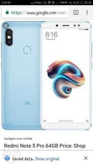 Seal pack note 5 Pro in blue colour Serious buyer