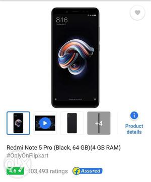 New Seal Pack Redmi Note 5 pro Colour Black &