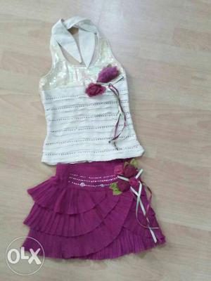 6-8 yrs, very fine skirt-top, very leas used