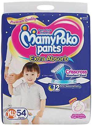 Baby diapers, XL size, 54 count, MamyPoko pants
