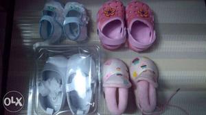 Baby girl shoes for 3 month - 1 year 4 pair of