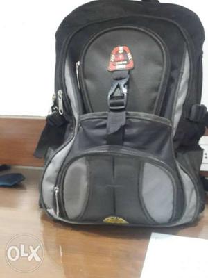 Black Leather Touch Smart Backpack Fix Price