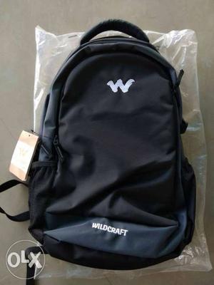 Black Wildcraft Leather Backpack