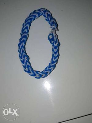 Blue And White Loomband Bracelet