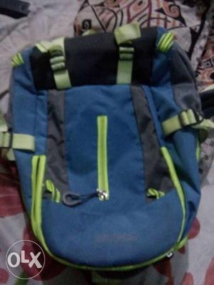 Blue, Black, And Green Backpack