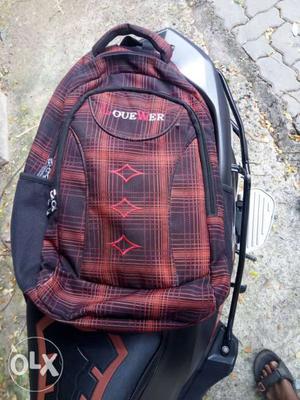 Brown And Black Plaid Ouewer Backpack