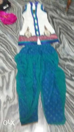 Festival dress with net pajama for 5 to 7 years old babies