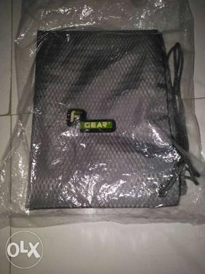Grey F Gear Drawstring Backpack