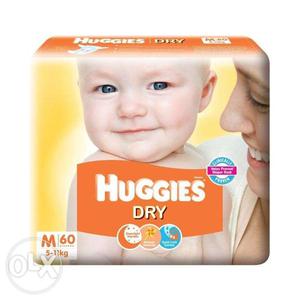 Huggies New Dry Medium Size Diapers (60 Count)