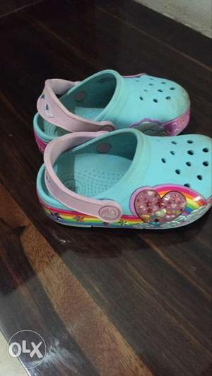 Light up crocs for 2yr old. 15cm length from toe to heel