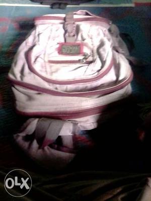 Pink And Gray Bucket Backpack