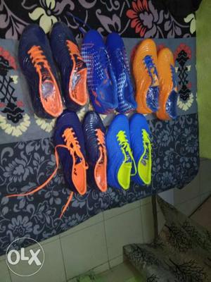 SIZE UK-7, 5 pairs of football shoes