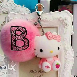 White Hello Kitty Keychain