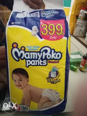 Yellow And Blue MamyPoko Pants Diapers Packs