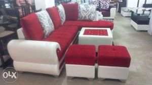 Beautiful Red sofa set available