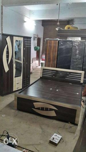 Bed and wardrobe combo brand new and best quality