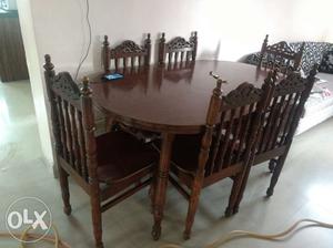 Dining table & Chairs (6 seater), teak wood