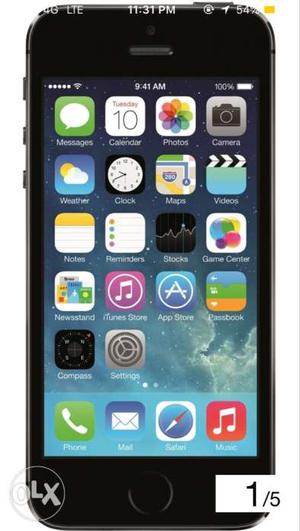 IPhone 5s 16 gb space grey 2 months old charger