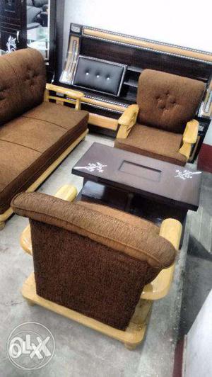 New wooden Sagwaan Sofa Set