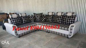 RT43 corner sofa set branded fabric with 3 year warranty