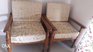 Solid teak wood chairs - 4 in good condition at reasonable