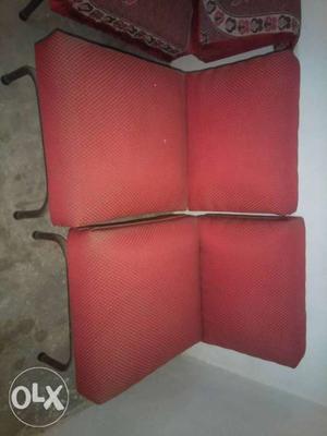 Two Red Padded Chairs