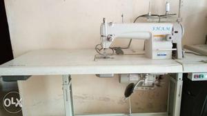 White Motorized Sewing Machine