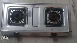 2 burner stainless steel gas stove.