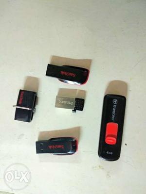 Black And Red SanDisk USB Flash Drives