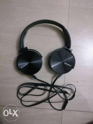 Black Sony Corded Headphones