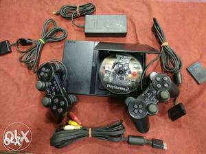Black Sony PS2 With1ControllerAnd with2new cdsforfree...