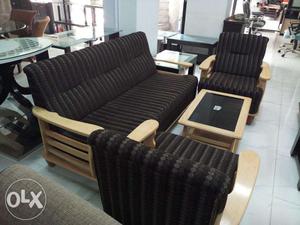 Brand new deisgner black sofa set
