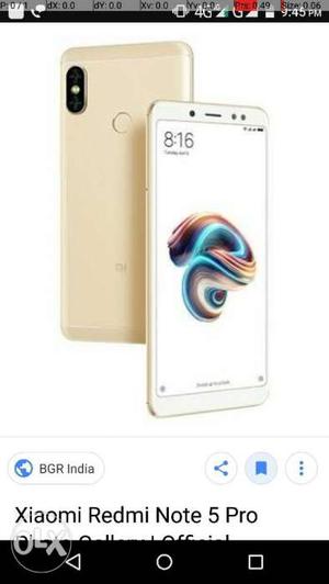 MI note 5 pro sealed pack 6gb/64gb Gold colour