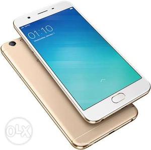 Oppo F1s 3 gb 32gb gold color mast battery backup