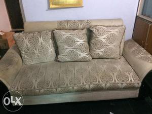 Polished Wooden Sofa set (3+1+1)