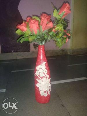 Red Decorative Petaled Flowers