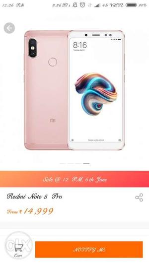 Redmi note 5 Pro rose gold seal pack CL 96O